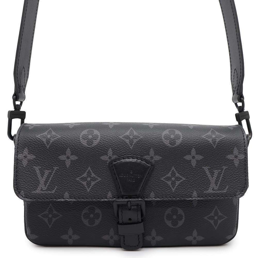 Louis Vuitton Monogram Eclipse Black Montsouris Wearable Wallet Shoulder Bag